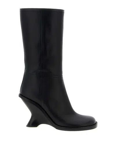 DRIES VAN NOTEN CURVED WEDGE HEEL BOOTS