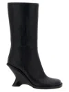 Dries Van Noten Curved Wedge Heel Boots Boots And Ankle Boots Black