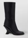 Dries Van Noten Curved Wedge Heel Boots Boots And Ankle Boots Black In Black