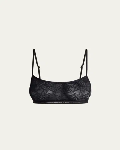 Dries Van Noten Cutie Lace Scoop Bralette In Black