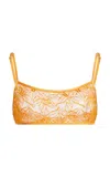 Dries Van Noten Cutie Stretch-lace Bra Top In Orange