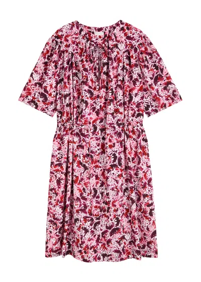 Dries Van Noten Daffie Printed Midi Dress In Red