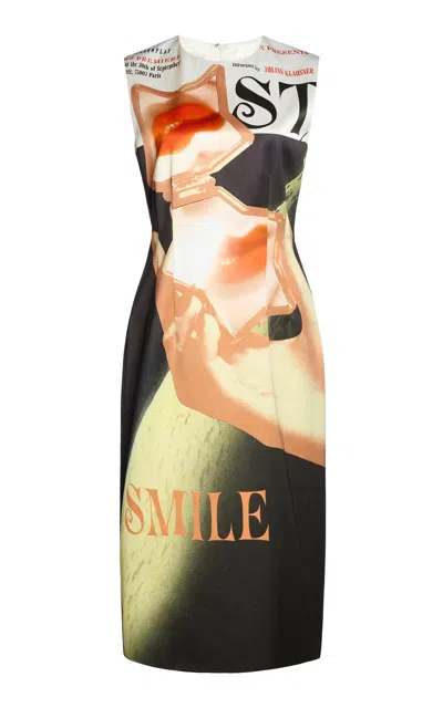 Dries Van Noten Dalani Printed Cotton-blend Midi Dress In Black