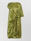 Dries Van Noten Dalant Ankle-length Asymmetric Hem Dress In Green