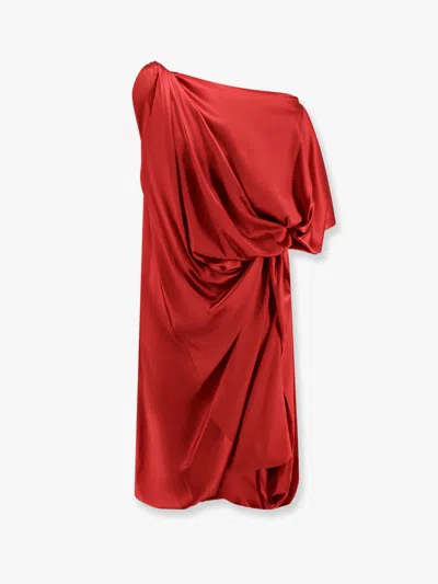 DRIES VAN NOTEN DALANT SILK DRESS WITH LATERAL KNOT