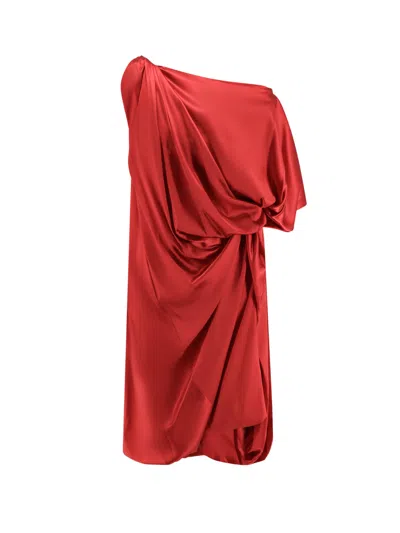 DRIES VAN NOTEN DALANT SILK DRESS WITH LATERAL KNOT