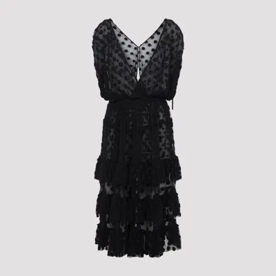 Dries Van Noten Dally Cotton Midi Dress In Black