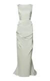 Dries Van Noten Danama Draped Maxi Dress In Ivory