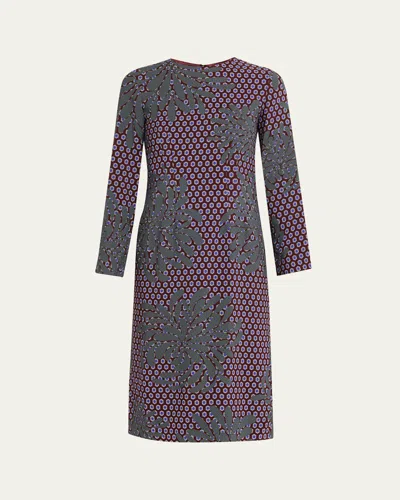 Dries Van Noten Danora Multi-print Long-sleeve Midi Dress