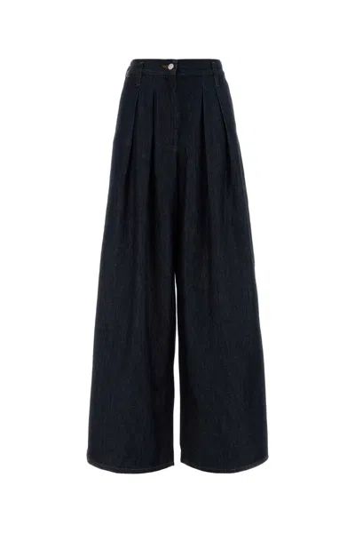 Dries Van Noten Women Dark Blue Denim Pamplona Jeans