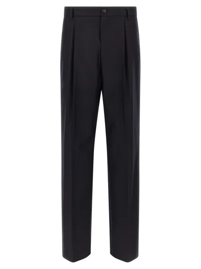 DRIES VAN NOTEN MEN DARK BLUE PENRUD SOLID PANTS, 30 LUXURY PANTS FOR MEN DARVEYS