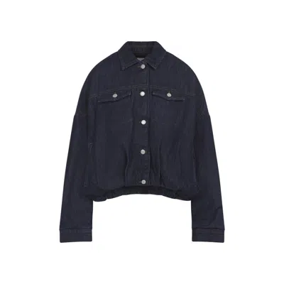 DRIES VAN NOTEN WOMEN DARK BLUE VESTO COTTON JACKET, S LUXURY JACKETS FOR WOMEN DARVEYS