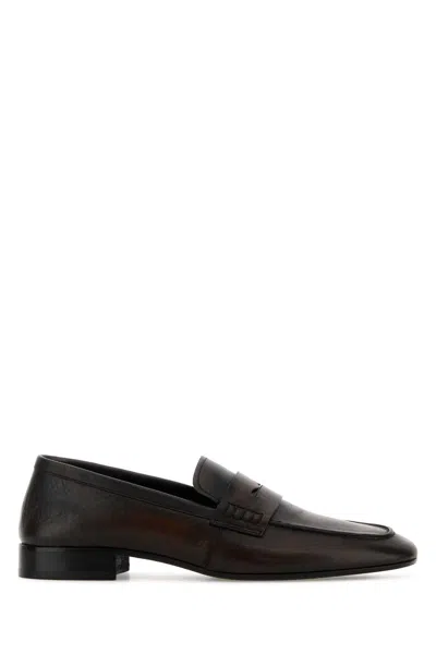 Dries Van Noten Dark Brown Leather Loafers