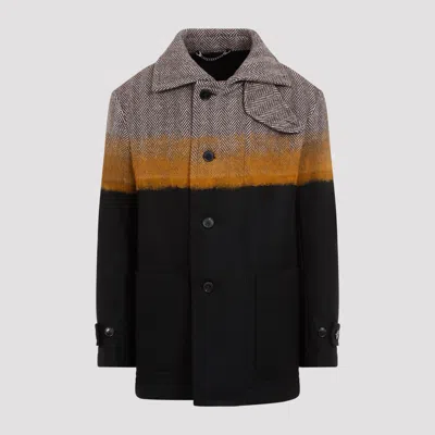 Dries Van Noten Dark Brown Wool Ranner Bis Coat