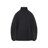 Dries Van Noten Oversized High Collar Jacket With Elastic Hem In Black