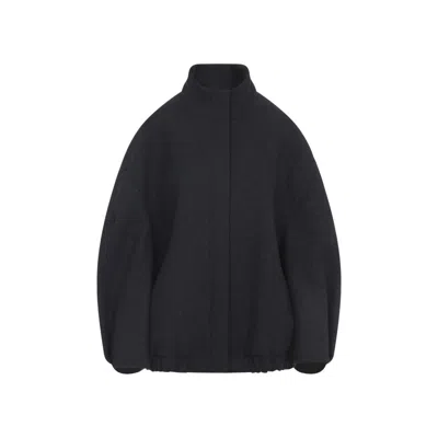 DRIES VAN NOTEN DARK GREY COTTON VOLES JACKET