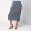 Dries Van Noten Sokna Lightweight Fringed Midi Skirt Clothing In Gray
