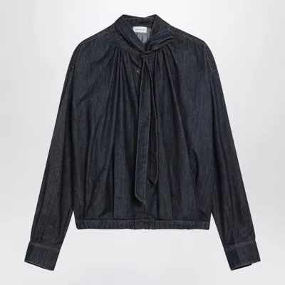 Dries Van Noten Dark Indigo Denim Shirt In Blue