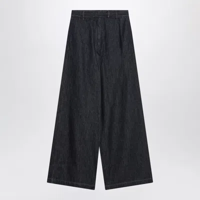 Dries Van Noten Dark Indigo Wide-leg Jeans In Blue