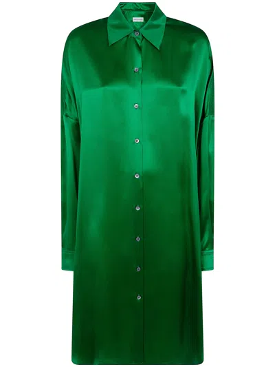 Dries Van Noten "dasia" Long Classic Shirt Mini Dress