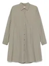Dries Van Noten Midi Shirt Dress Dropped Shoulders In Green