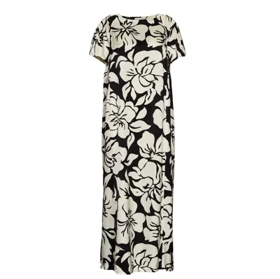 Dries Van Noten Davita Hawaiian Floral Print Maxi Dress In Black