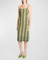 DRIES VAN NOTEN DEBAN PATTERNED MIDI DRESS