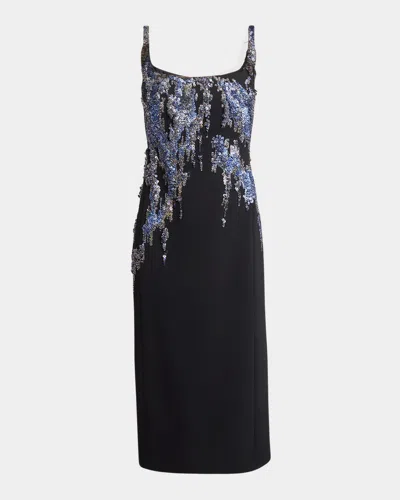 Dries Van Noten Debano Sequined Midi Dress In Black