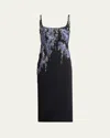Dries Van Noten Debano Sequined Midi Dress In Black
