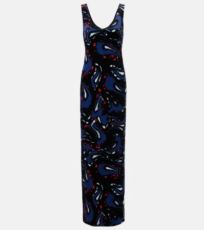 Dries Van Noten Debant Printed Cotton-blend Maxi Dress In Black