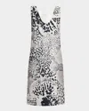 Dries Van Noten Debis Orchid-print Crinkle Shift Dress