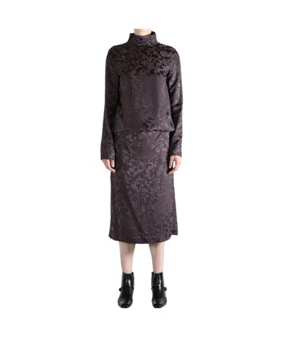 Dries Van Noten Debo Jacquard Midi Dress In Black