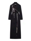 Dries Van Noten Decorated Wool Coat In Black