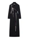 Dries Van Noten Rafaella Whipstitched Wool Blend Coat In Black