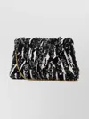 Dries Van Noten Decorative Fabric Clutch Featuring Chain Strap
