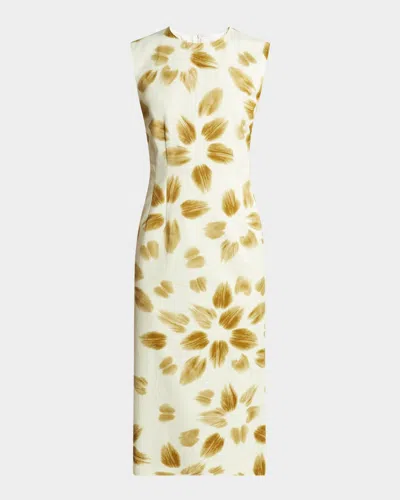 Dries Van Noten Delavina Printed Sheath Midi Dress