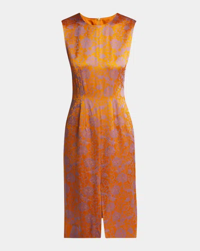 Dries Van Noten Delina Floral Jacquard Midi Dress