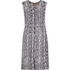 Dries Van Noten Delina Snakeskin Jacquard Sheath Dress In Lilac