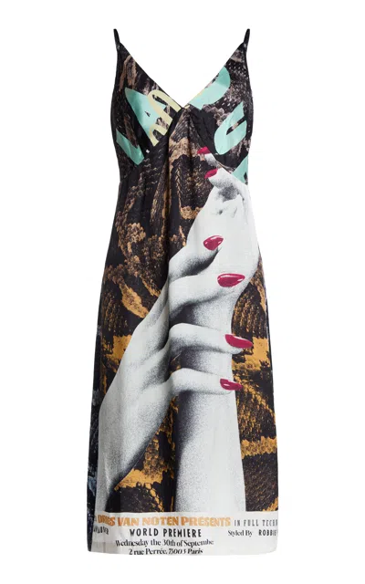 Dries Van Noten Dello Printed Midi Dress In Multi