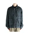 Dries Van Noten Black Patch Pocket Denim Jacket In Blue