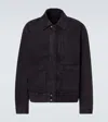 Dries Van Noten Denim Bomber Jacket In Purple