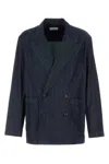 Dries Van Noten Denim Caplans Blazer In Blue