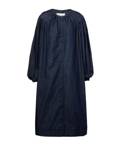 Dries Van Noten Denim Coat In Black