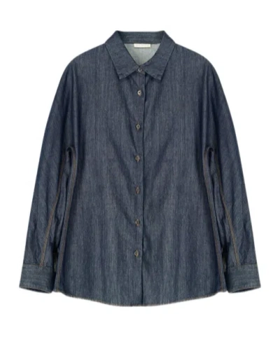Dries Van Noten Casio Denim Shirt In Blue