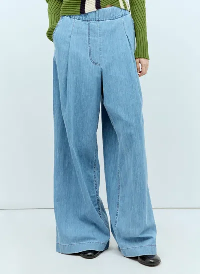 Dries Van Noten Denim Elasticated Waistband In Blue