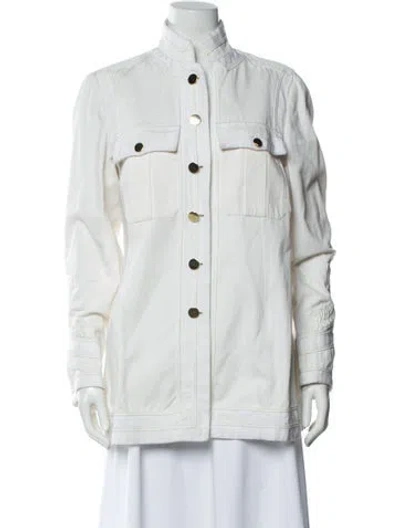 Pre-owned Dries Van Noten Denim Jacket In White