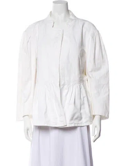 Pre-owned Dries Van Noten Denim Jacket In White