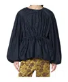 DRIES VAN NOTEN DENIM JACKET WITH DRAWSTRING