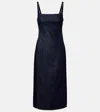 Dries Van Noten Denim Midi Dress In Blue