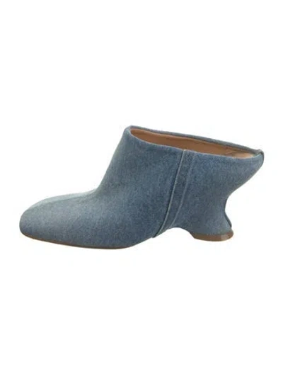 Pre-owned Dries Van Noten Denim Mules In Blue